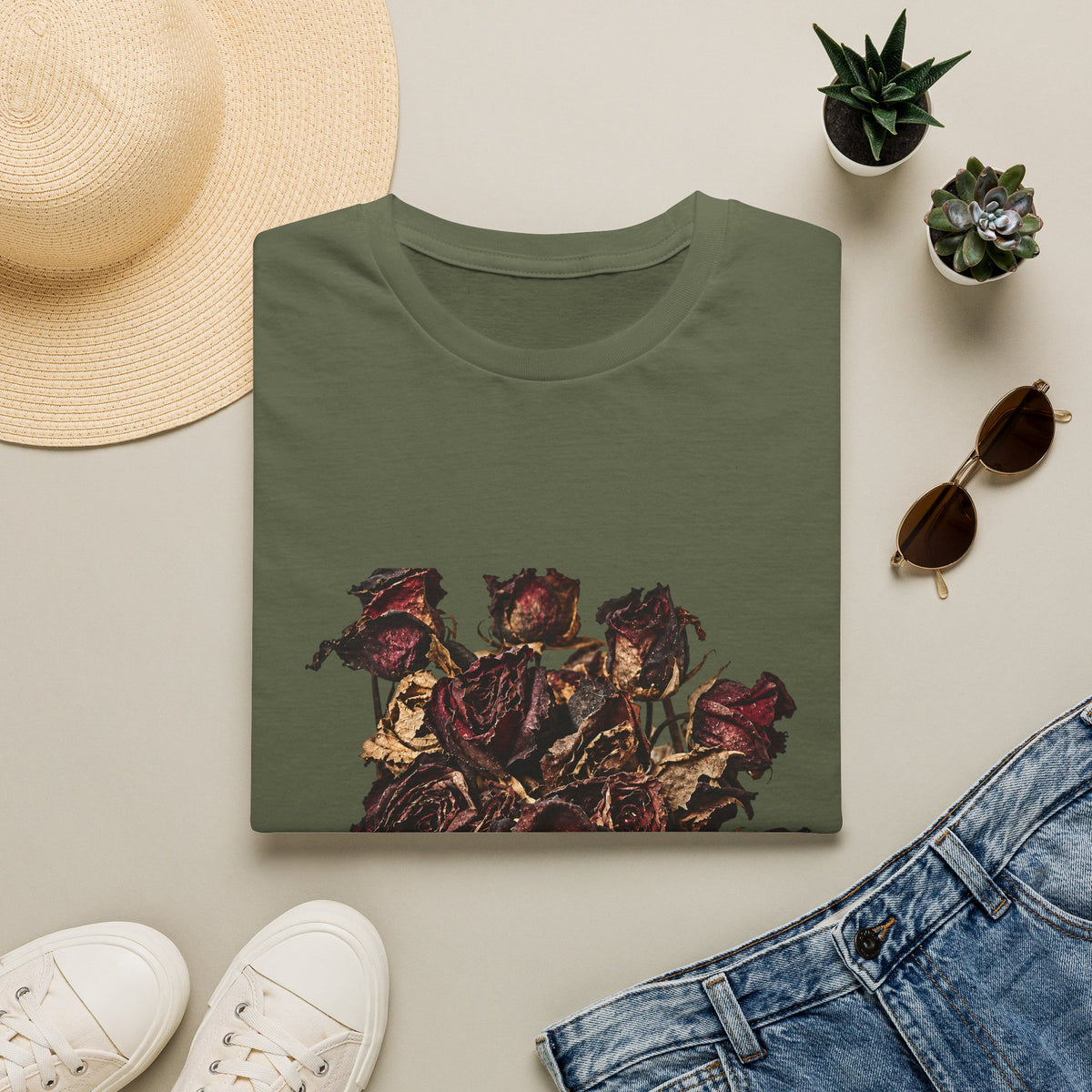 Love Dies Gothic Rose Graphic T-Shirt