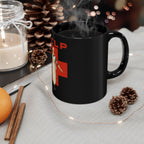 HELP Nurse Red Cross Black Mug