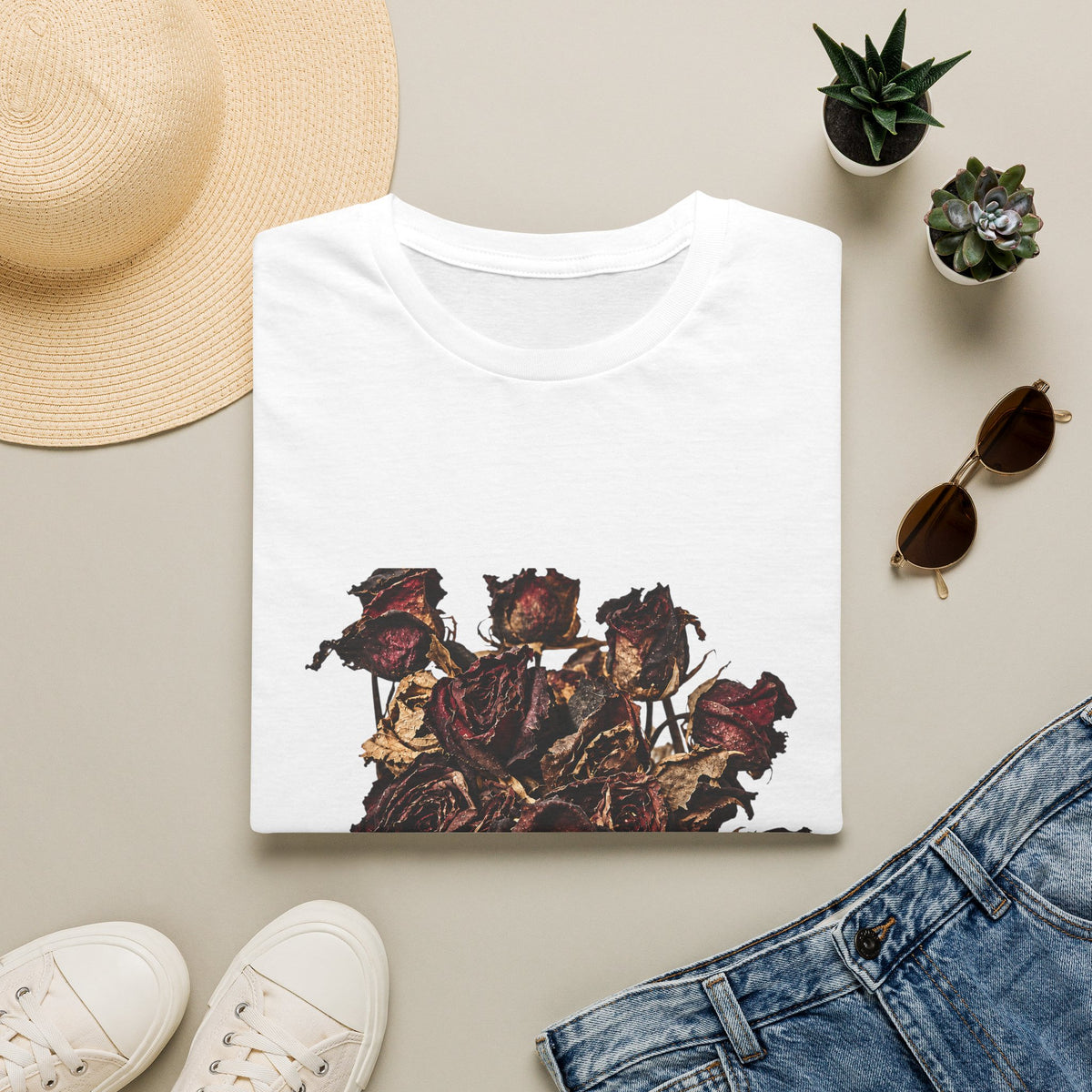 Love Dies Gothic Rose Graphic T-Shirt