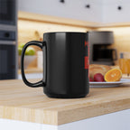 HELP Nurse Red Cross Black Mug