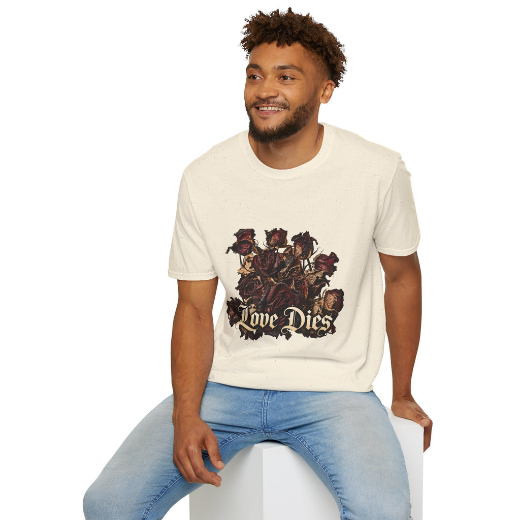 Love Dies Gothic Rose Graphic T-Shirt