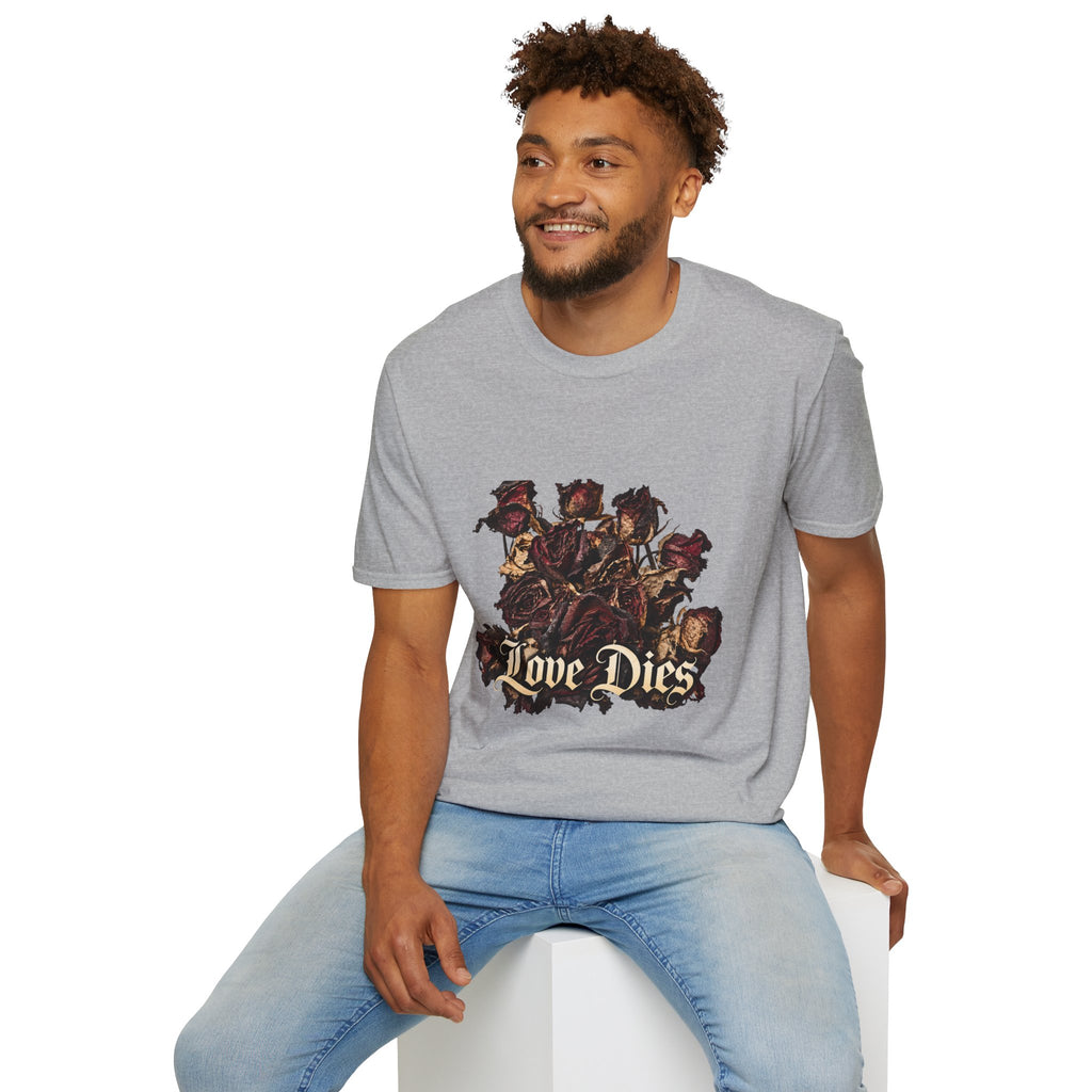 Love Dies Gothic Rose Graphic T-Shirt