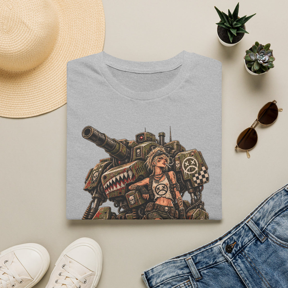 Unisex Mech Girl Graphic T-Shirt