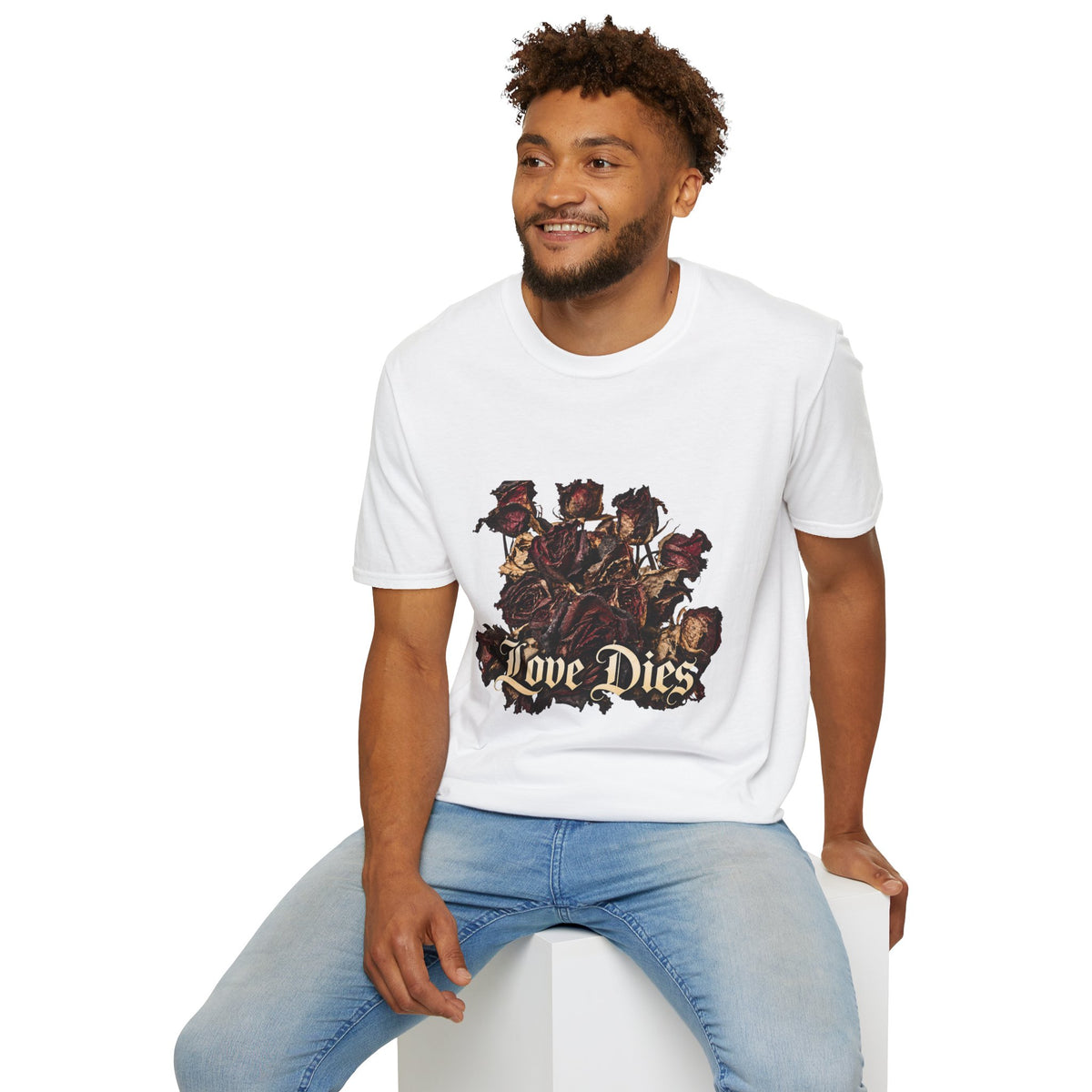 Love Dies Gothic Rose Graphic T-Shirt